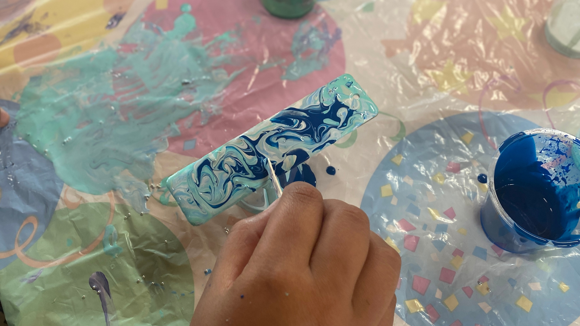 The Magic of Acrylic Pour Bookmarks A Colourful Craft Kids Love! (3)