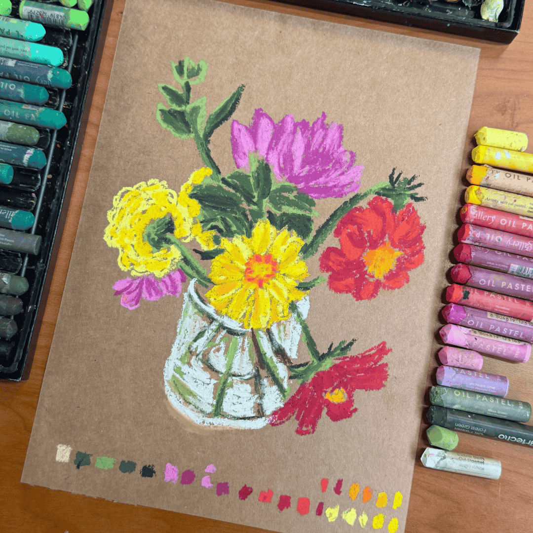 Draw With Confidence: Loose Floral Drawing With Oil Pastels November 10th