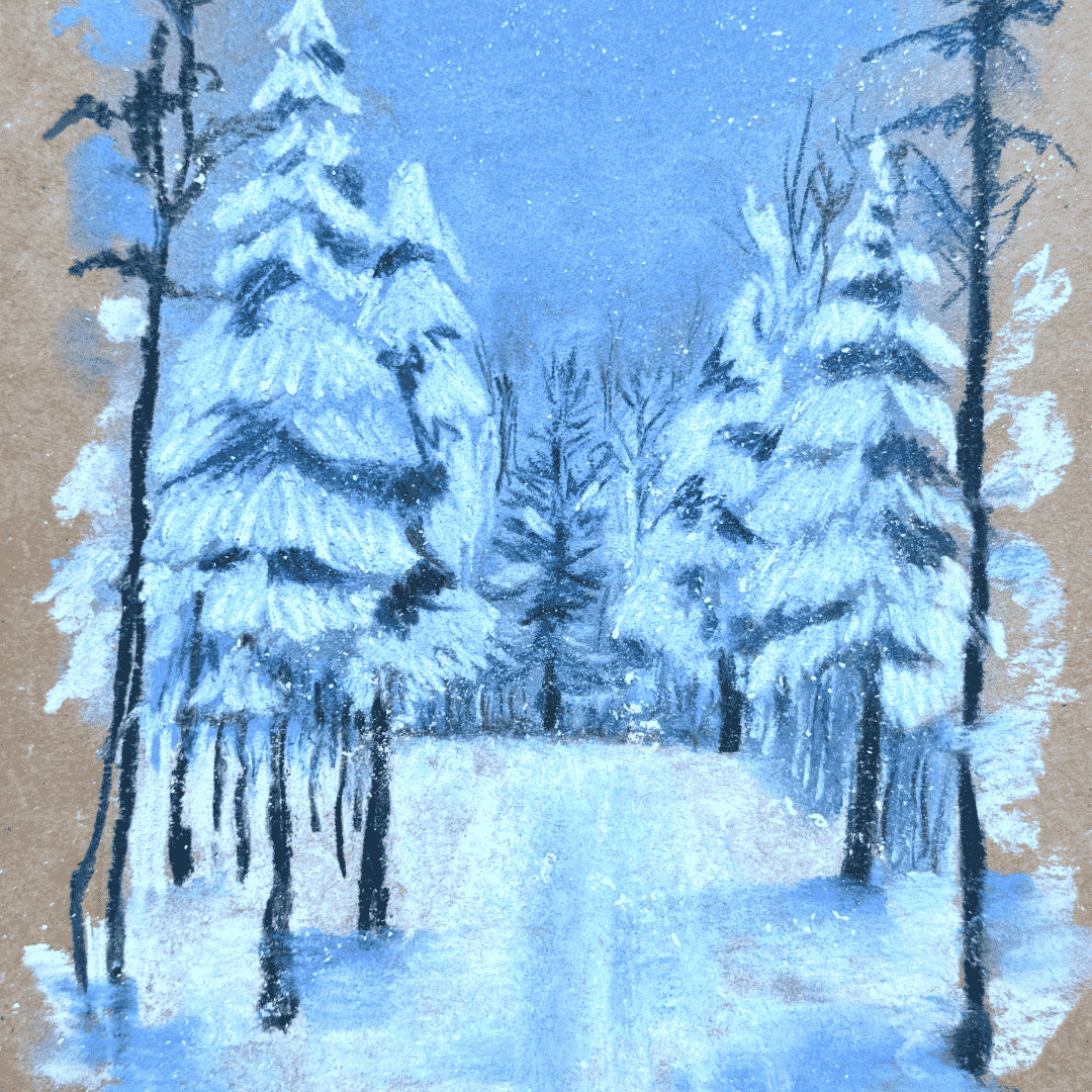 Soft Pastel: Winter Snowfall Landscape Workshop December 10th