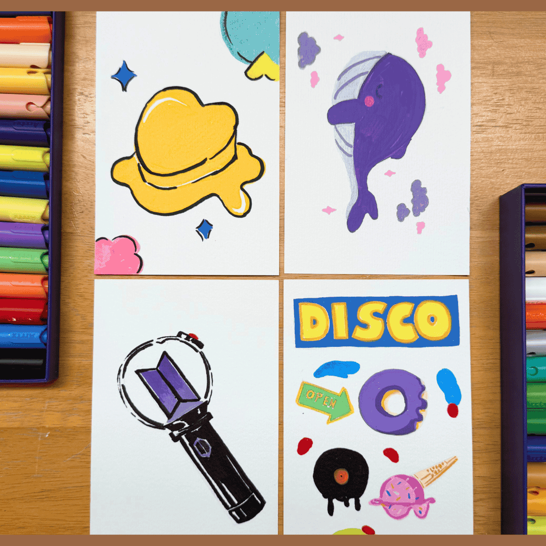 Make BTS Inspired Postcards February 26th