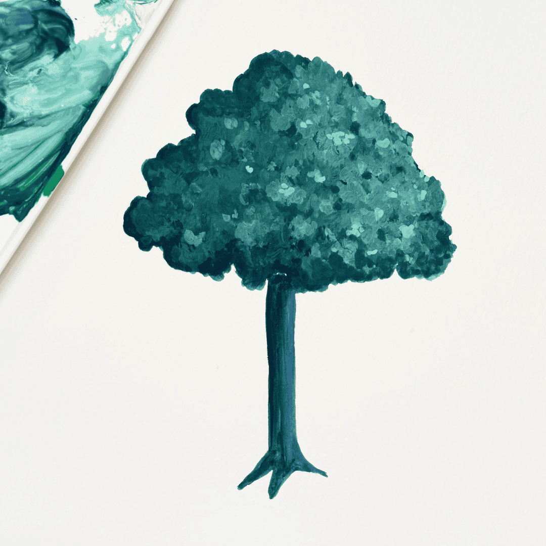 Paint A Moody Anime Tree With Gouache March 9th