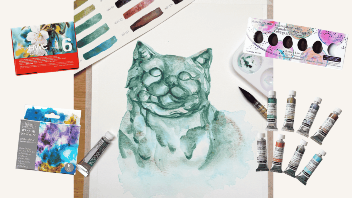 Exploring the beauty of granulating watercolors