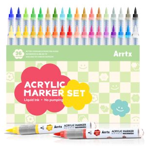 Arrtx 36 Colors Acrylic Paint Markers